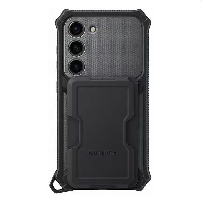 Pouzdro Rugged Gadget pro Samsung Galaxy S23 Plus, titan (s odnímatelným úchytem)