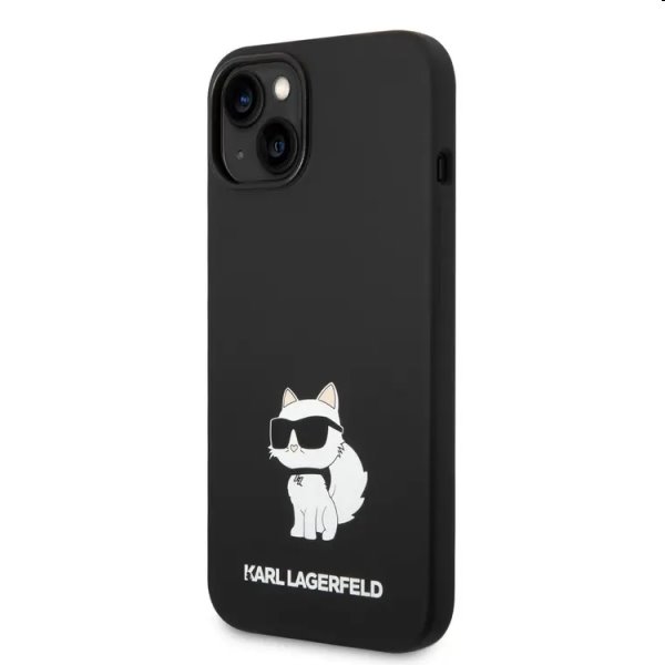 Zadní kryt Karl Lagerfeld Liquid Silicone Choupette NFT pro Apple iPhone 14, černé