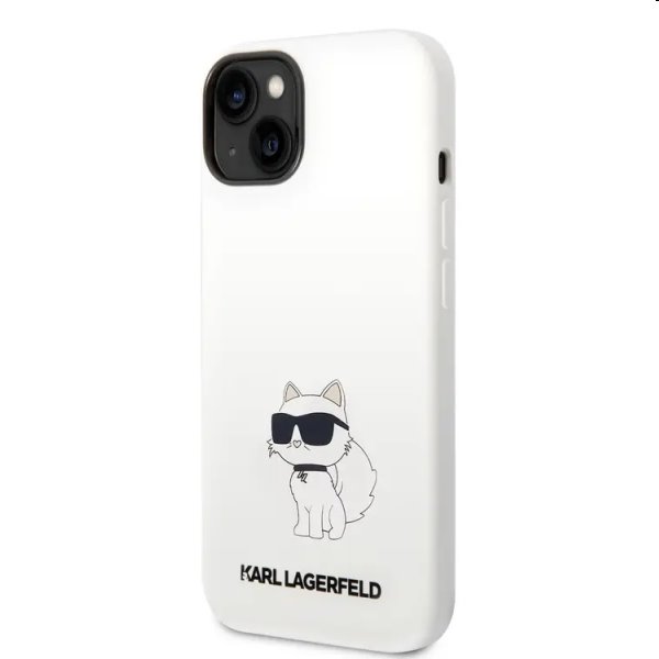 Zadní kryt Karl Lagerfeld Liquid Silicone Choupette NFT pro Apple iPhone 14 Plus, bílé