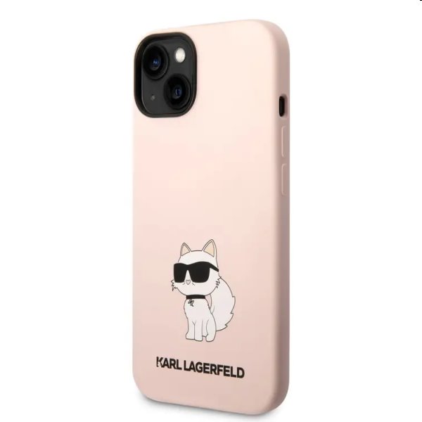 Zadní kryt Karl Lagerfeld Liquid Silicone Choupette NFT pro Apple iPhone 14 Plus, růžové