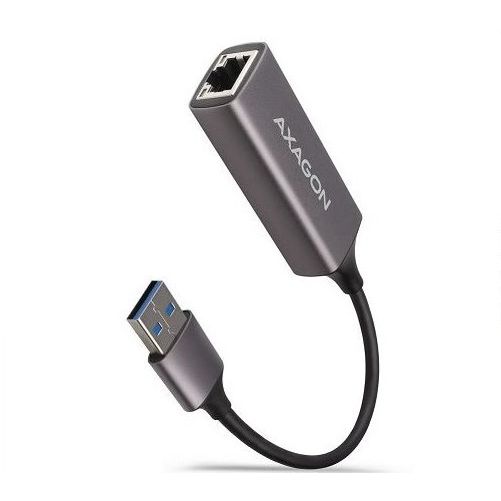 AXAGON ADE-TR, USB-A 3.2 Gen 1 - Gigabitová sieťová karta, automatická inštalácia, titánovo šedá