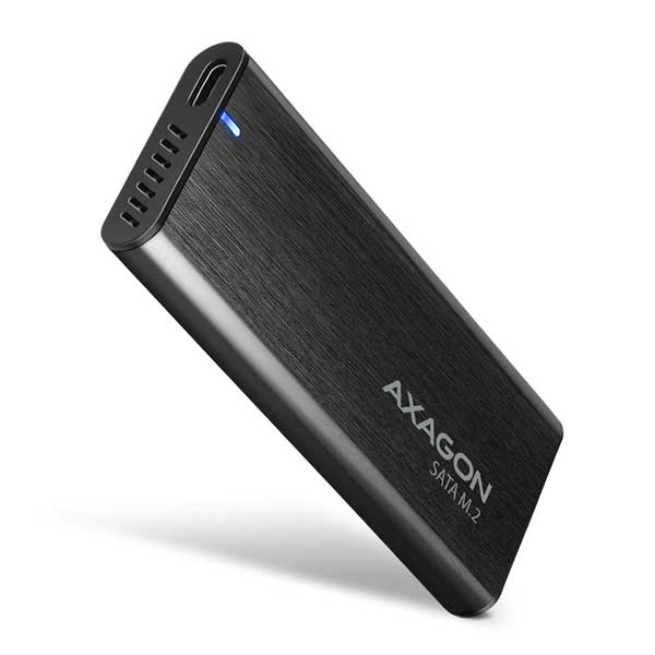 AXAGON EEM2-SBC USB-C 3.2 Gen 2 - M.2 SATA SSD 30-80 mm kovový box, bez šroubů