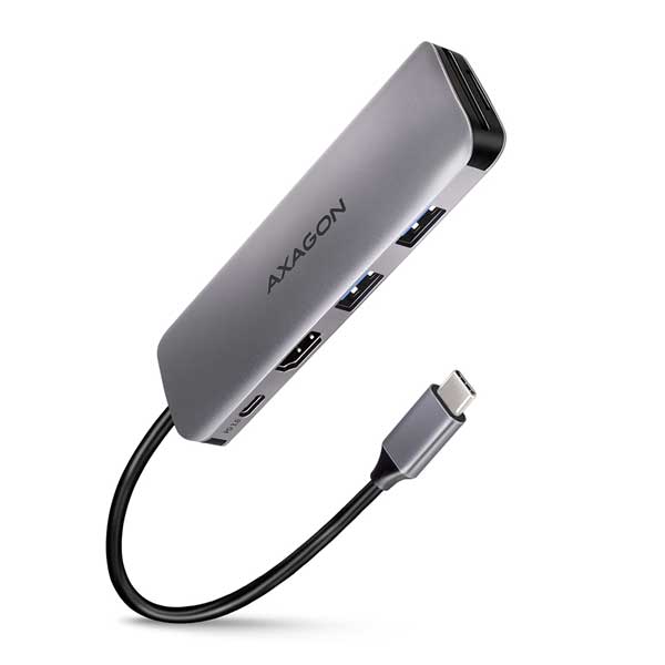 AXAGON HMC-5 2x USB-A, HDMI, SD/microSD, USB 3.2 Gen 1 hub, PD 100W, 20cm USB-C cable