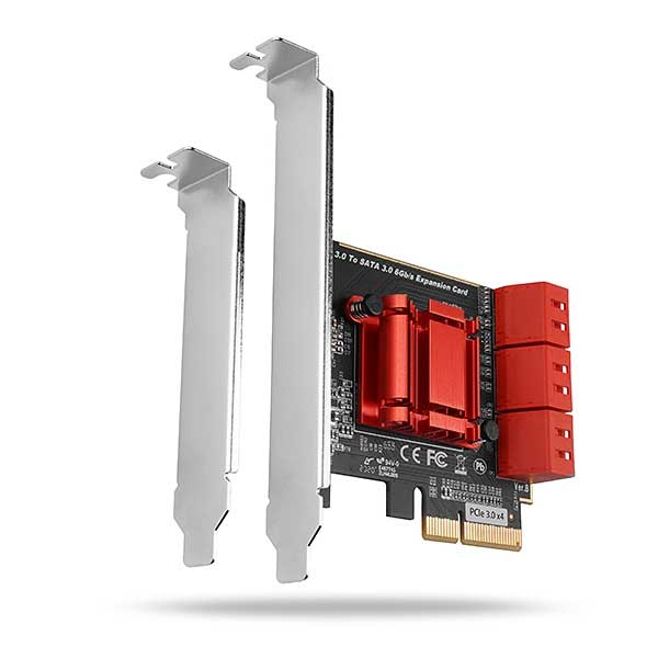 AXAGON PCES-SA6 PCIe radič, 6x internal SATA 6G port + LP