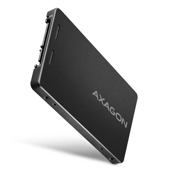 AXAGON RSS-M2B SATA - M.2 SSD SATA, up to 80mm SSD, ALU body, černý