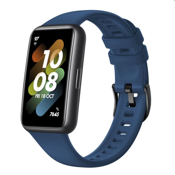 FIXED Silikonový řemínek pro Huawei Band 7, modrý