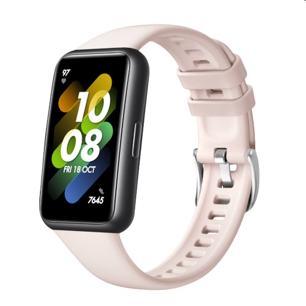 FIXED Silikonový řemínek pro Huawei Band 7, růžový