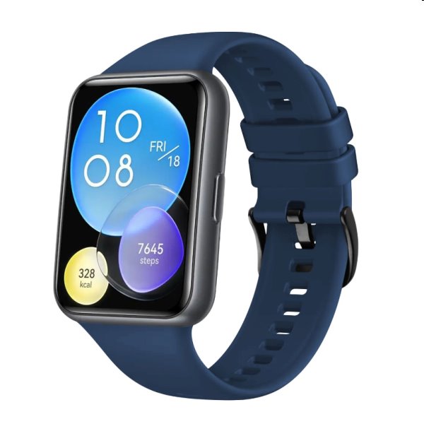 FIXED Silikonový řemínek pro Huawei Watch FIT2, modrý FIXED Silikonový řemínek pro Huawei Watch FIT2, modrý