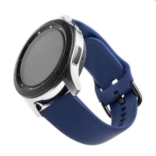 FIXED Silikonový řemínek s Quick Release o šířce 22 mm pro smartwatch, modrý