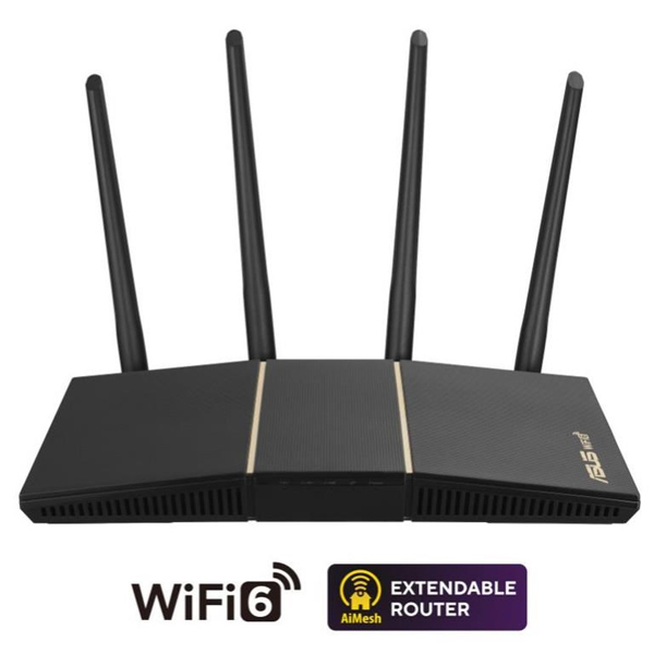 Asus RT-AX57 Wireless AX3000 Wifi 6 Router, 4x gigabit LAN, 1x gigabit WAN Asus RT-AX57 Wireless AX3000 Wifi 6 Router, 4x gigabit LAN, 1x gigabit WAN