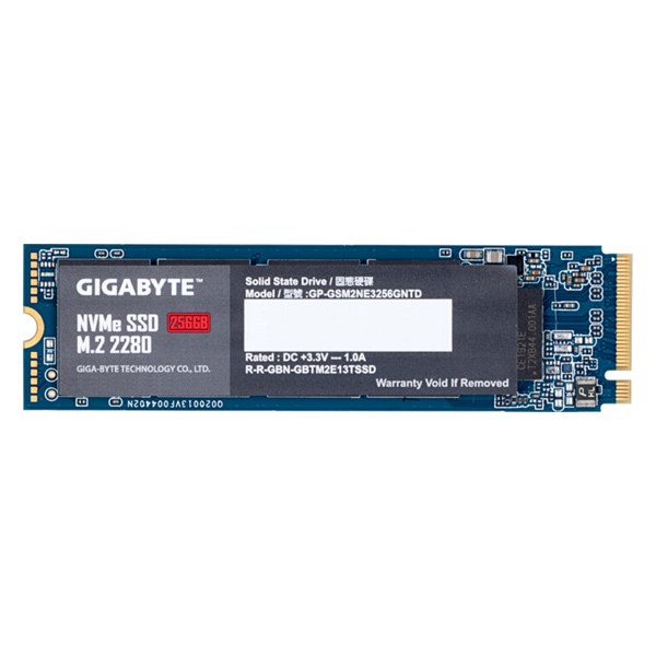 Gigabyte 256 GB NVMe SSD, M.2, (1700 MB/s, 1100 MB/s)