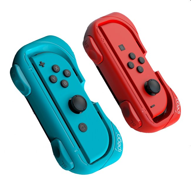 iPega Grip s popruhem pro Nintendo Joy-Con ovladače, blue/red (2ks)