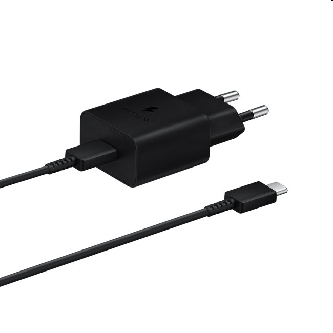 Samsung Travel Adapter 15W w/ USB-C cable, black - OPENBOX (Rozbalené zboží s plnou zárukou)