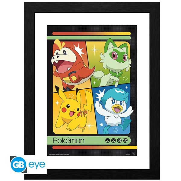 Zarámovaný plakát Scarlet & Violet Starters (Pokémon)