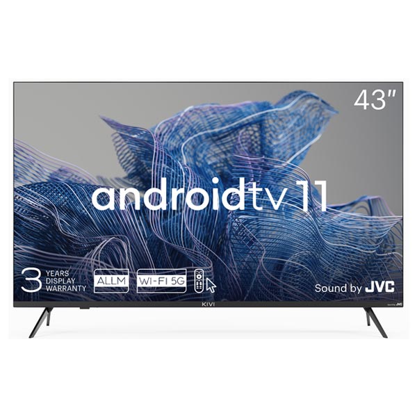 Kivi TV 43U750NB, 43" (109 cm),UHD, Android TV 11, čerrný