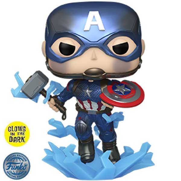 POP! Avengers Endgame: Captain America (Marvel) Metallic Special Edition (Glows in The Dark) - OPENBOX (Rozbalené zboží s plnou zárukou)