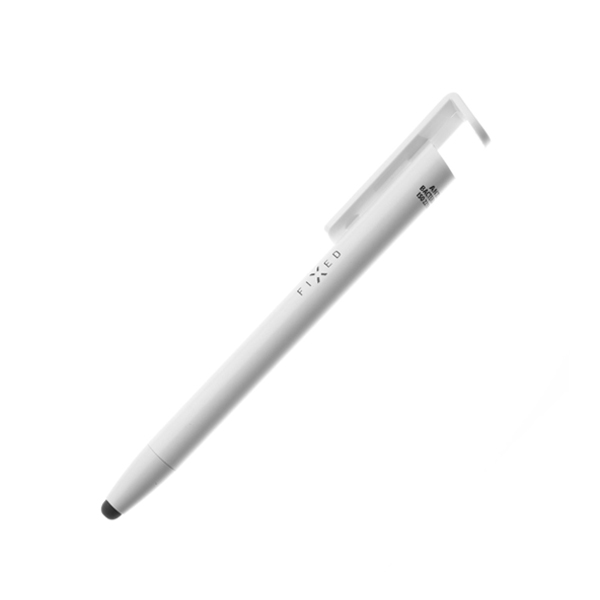 FIXED 3in1 pen with stylus and stand, white - OPENBOX (Rozbalené zboží s plnou zárukou)