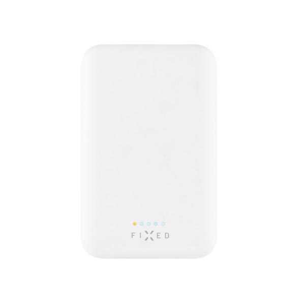 FIXED MagZen Powerbanka s bezdrátovým nabíjením a podporou Magsafe, 6 000 mAh, bílá FIXED MagZen Powerbanka s bezdrátovým nabíjením a podporou Magsafe, 6 000 mAh, bílá