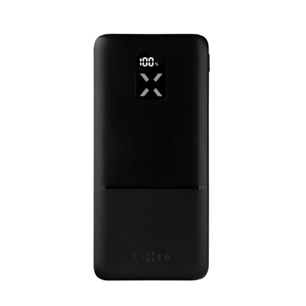 FIXED Powerbanka Zen 10 s LCD displejem a výstupem PD 20W, 10 000 mAh, černá