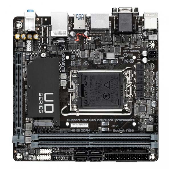 Gigabyte H610I DDR4 , Intel H610, Socket1700, 2xDDR4, mini-ITX Gigabyte H610I DDR4 , Intel H610, Socket1700, 2xDDR4, mini-ITX