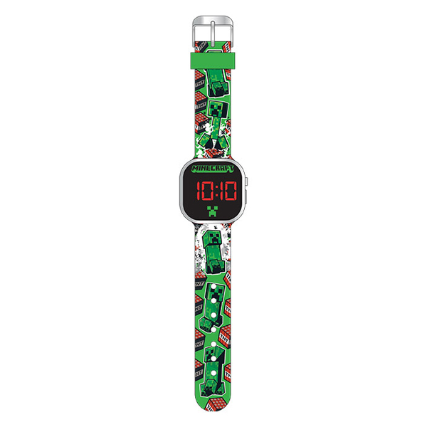 Kids Licensing dětské LED hodinky Minecraft v.2, zelené