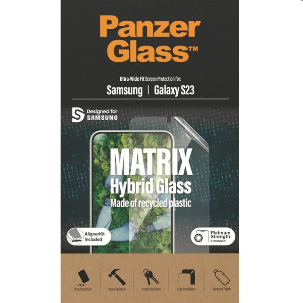 Ochranné sklo PanzerGlass Matrix UWF AB FP wA pro Samsung Galaxy S23, černé