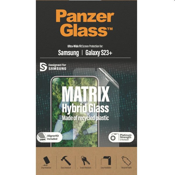 Ochranné sklo PanzerGlass Matrix UWF AB FP wA pro Samsung Galaxy S23 Plus, černé