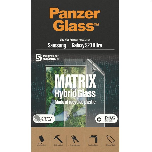Ochranné sklo PanzerGlass Matrix UWF AB FP wA pro Samsung Galaxy S23 Ultra, černé