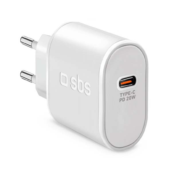 SBS Cestovní adaptér 1xUSB-C, PD 20 W, bílá