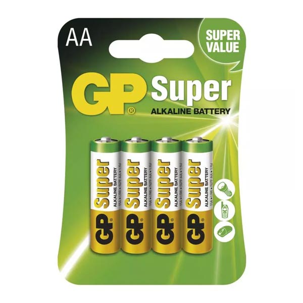 GP Alkalická baterie Super LR6 (AA), 4 kusy