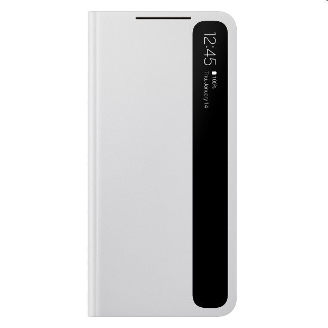 Pouzdro Clear View Cover pro Samsung Galaxy S21 Plus - G996B, light gray (EF-ZG996C), použitý, záruka 12 měsíců