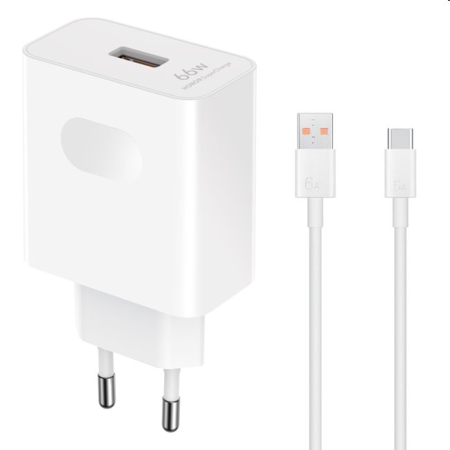 Rychlonabíječka Honor SuperCharge 66W s USB-C kabelem, white