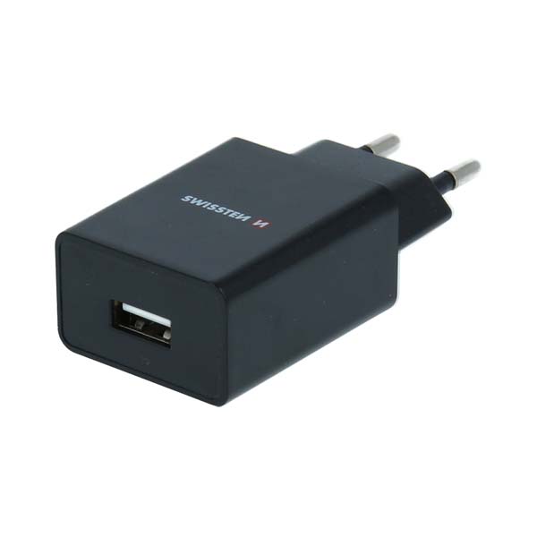 Sítóvý Adaptér Swissten Smart IC 1x USB 1A + Datový kabelUSB / Lightning 1,2 m, černý