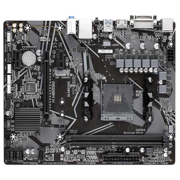 Gigabyte A520M H, AMD A520, AM4, 2xDDR4, mATX