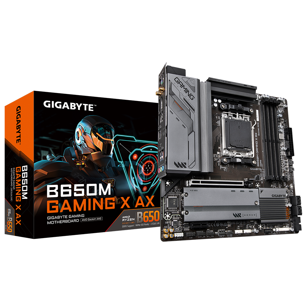 Gigabyte B650M GAMING X AX , AMD B650, AM5, 4xDDR5, mATX