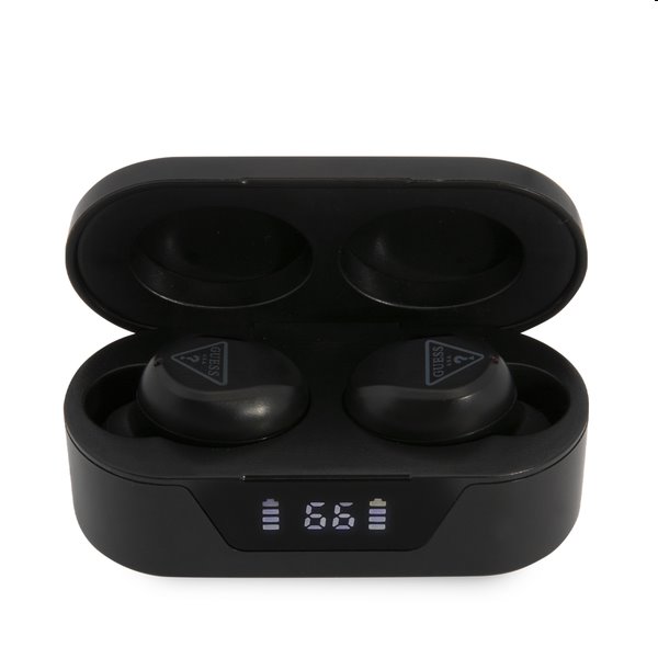 Guess True Wireless Triangle Logo BT5.0 5H Stereo Earphones, černé Guess True Wireless Triangle Logo BT5.0 5H Stereo Earphones, černé