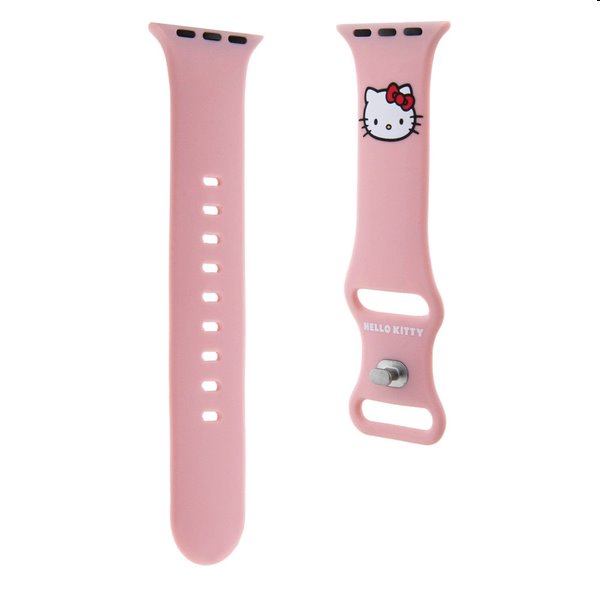 Hello Kitty Liquid Silicone Kitty Head Logo řemínek pro Apple Watch 38/40mm, růžový