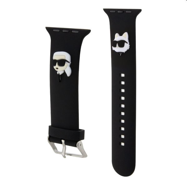 Karl Lagerfeld Karl and Choupette Head NFT řemínek pro Apple Watch 38/40mm, black