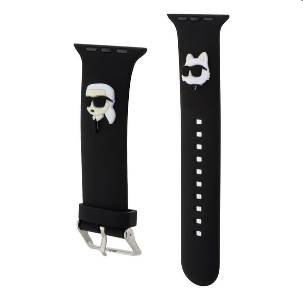 Karl Lagerfeld Karl and Choupette Head NFT řemínek pro Apple Watch 38/40mm, black Karl Lagerfeld Karl and Choupette Head NFT řemínek pro Apple Watch 38/40mm, black