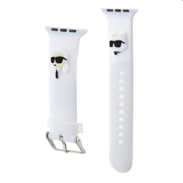 Karl Lagerfeld Karl and Choupette Head NFT řemínek pro Apple Watch 38/40mm, white Karl Lagerfeld Karl and Choupette Head NFT řemínek pro Apple Watch 38/40mm, white