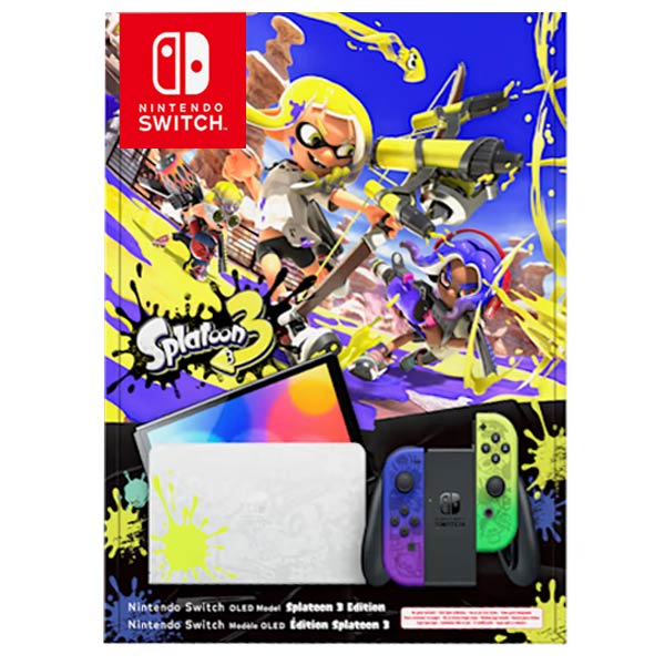 Nintendo Switch - OLED Model (Splatoon 3 Edition), použitý, záruka 12 měsíců Nintendo Switch - OLED Model (Splatoon 3 Edition), použitý, záruka 12 měsíců