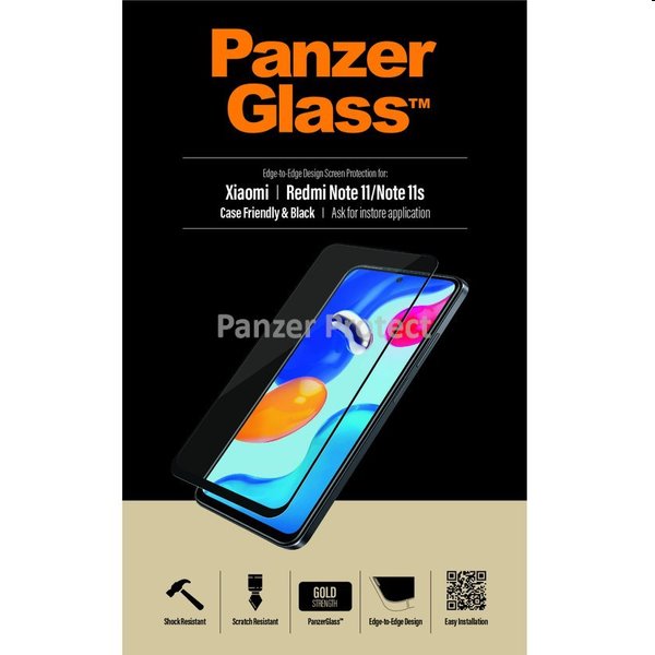 Ochranné temperované sklo PanzerGlass Case Friendly pro Xiaomi Redmi Note 12S/11S/11, black