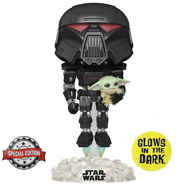 POP! Dark Trooper with Grogu (Star Wars) Special Edition (Glows in The Dark) - OPENBOX (Rozbalené zboží s plnou zárukou)
