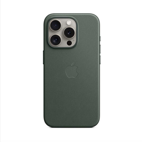 Apple iPhone 15 Pro FineWoven Case with MagSafe - Evergreen Apple iPhone 15 Pro FineWoven Case with MagSafe - Evergreen