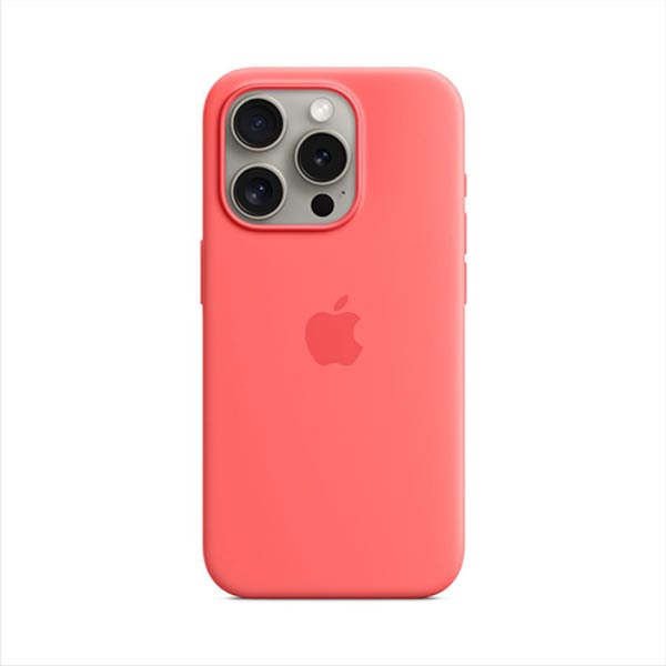 Apple iPhone 15 Pro Max Silicone Case with MagSafe - Guava Apple iPhone 15 Pro Max Silicone Case with MagSafe - Guava
