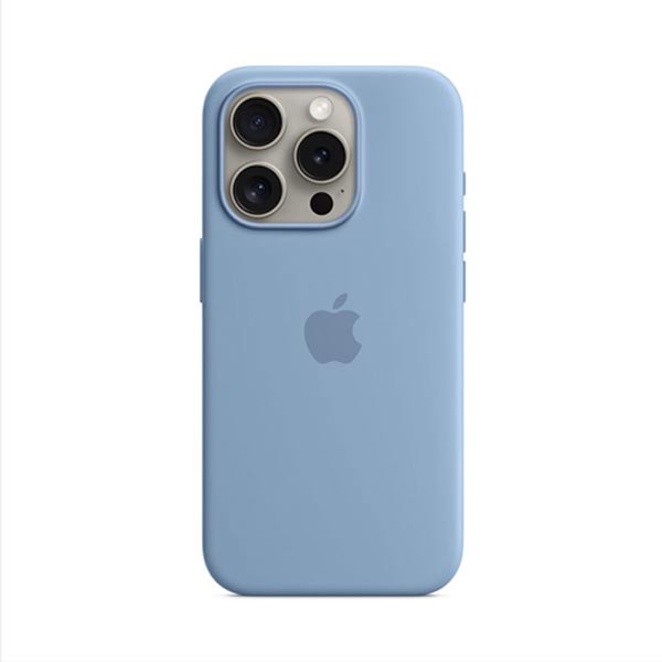 Apple iPhone 15 Pro Max Silicone Case with MagSafe - Winter Blue Apple iPhone 15 Pro Max Silicone Case with MagSafe - Winter Blue