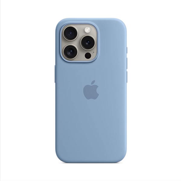 Apple iPhone 15 Pro Max Silicone Case with MagSafe - Winter Blue