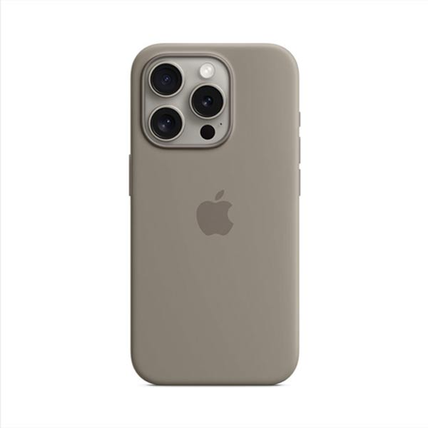 Apple iPhone 15 Pro Silicone Case with MagSafe - Clay Apple iPhone 15 Pro Silicone Case with MagSafe - Clay