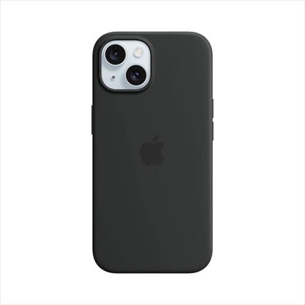 Apple iPhone 15 Silicone Case with MagSafe - Black Apple iPhone 15 Silicone Case with MagSafe - Black