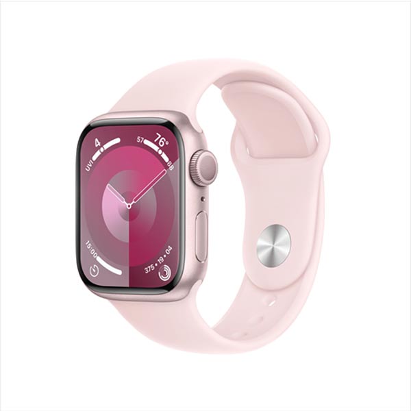 Apple Watch Series 9 GPS 41mm Pink Aluminium Case with Light Pink Sport Band - M/L